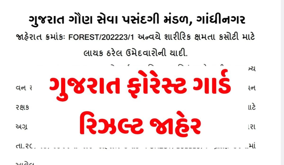 Gujarat Forest Guard Result 2024