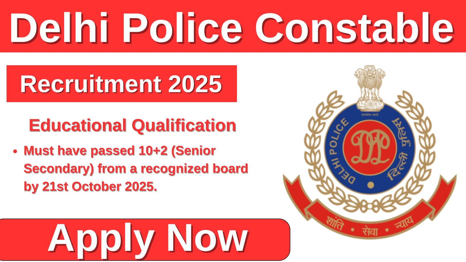 Delhi Police Constable Vacancy 2025
