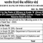 RBI Grade B Recruitment 2025