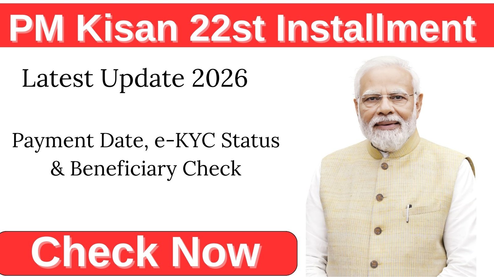 PM Kisan 22st Installment Latest Update 2026