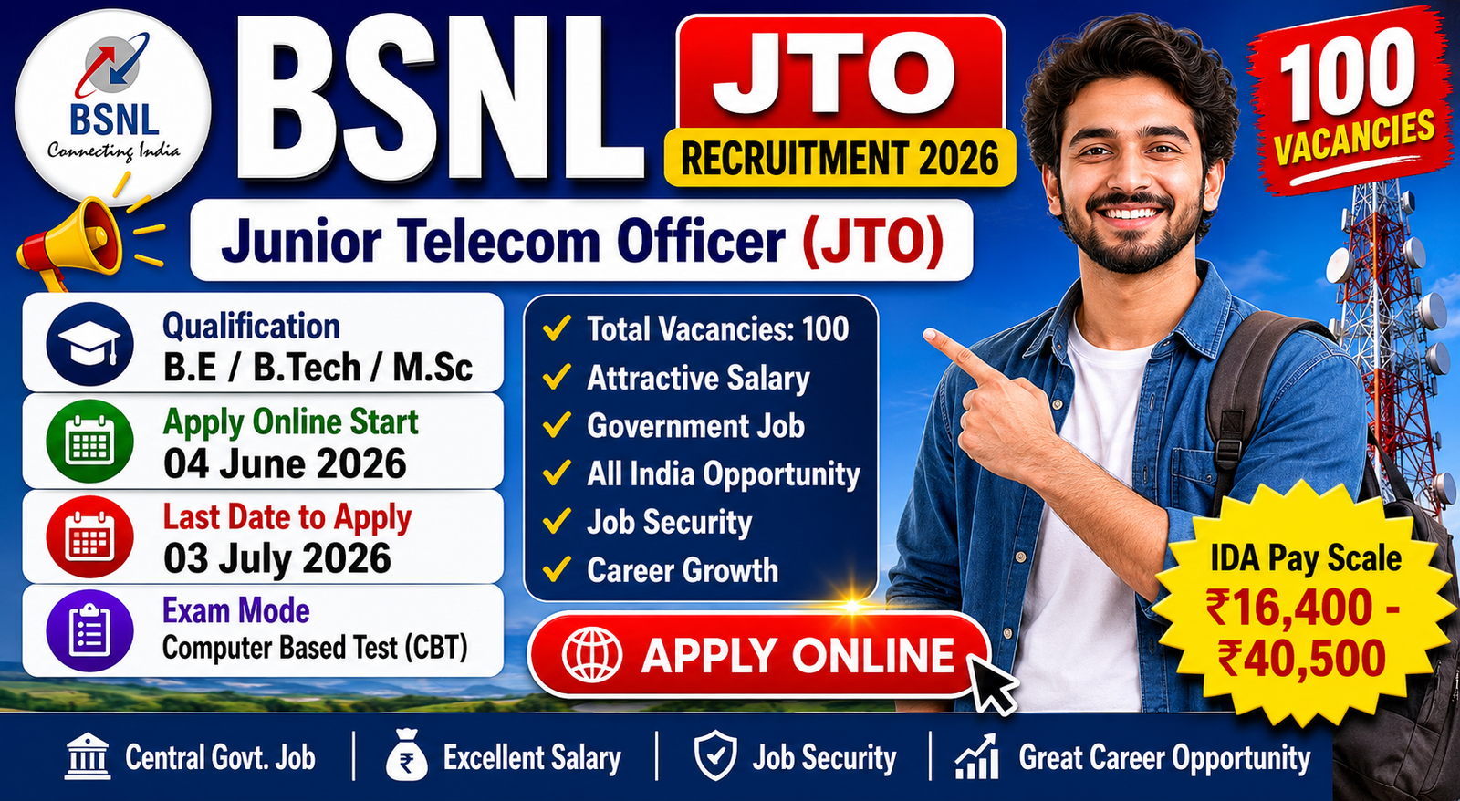 BSNL JTO Recruitment 2026