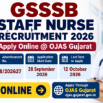 GSSSB Staff Nurse Recruitment 2026
