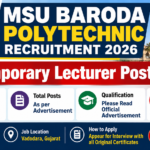 MSU Baroda Polytechnic Recruitment 2026