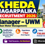 Kheda Nagarpalika City Manager – UWM Recruitment