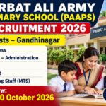 Parbat Ali Army Primary School Gandhinagar Recruitment
