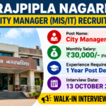 Rajpipla Nagarpalika City Manager Recruitment